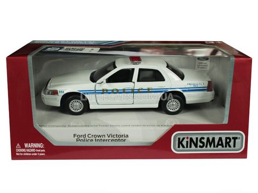 Іграшкова металева машинка Kinsmart Ford Crown Victoria Police Interceptor білий KT5342WW фото
