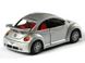 Іграшкова металева машинка Kinsmart Volkswagen New Beetle RSI сірий KT5058WG фото 3