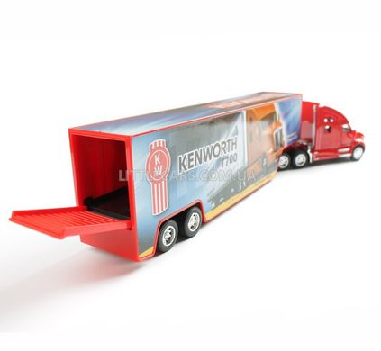Грузовик Kinsmart Kenworth T700 с контейнером красный KT1302WR фото