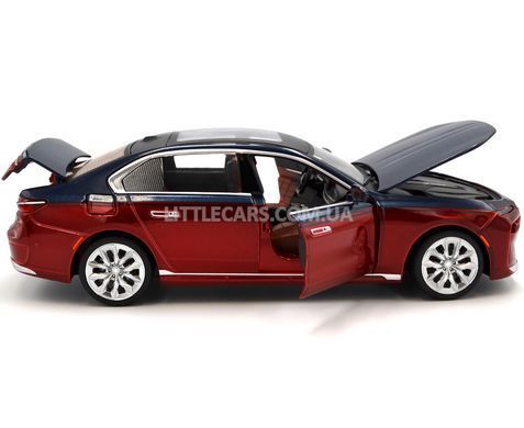 Іграшкова машинка BMW i7 1:25 Автопром 68288A(R) червоно-синя 68288A(R) фото