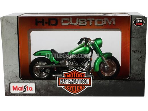 Мотоцикл Maisto Harley-Davidson 2000 FLSTF Street Stalker 1:18 зеленый 3936037G фото