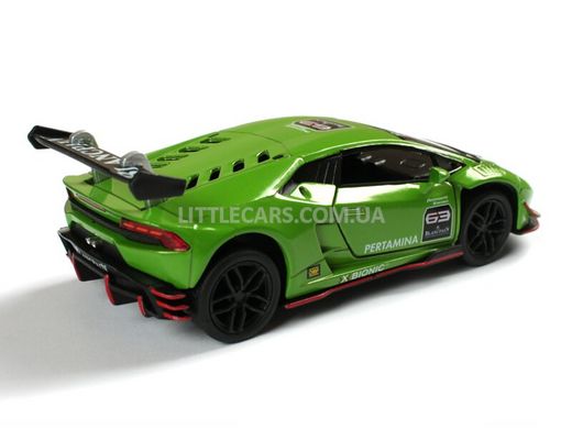 Металлическая модель машины Kinsmart Lamborghini Huracan LP620-2 SUPER TROFEO зеленый KT5389WGN фото