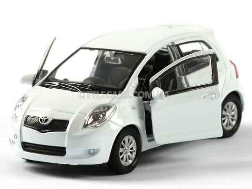 Металлическая модель машины Welly Toyota Yaris белая 42396CWW фото