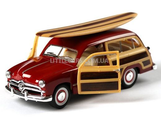 Іграшкова металева машинка Kinsmart Ford Woody wagon 1949 червоний з дошкою KT5402WS1R фото