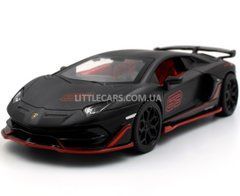 Металева модель машини Lamborghini Aventador SVJ Автопром 68472 1:32 чорна матова 68472MBL фото