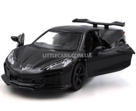 Іграшкова металева машинка Chevrolet Corvette C8 Z06 1:38 RMZ City 554077M чорний матовий 554077MBL фото