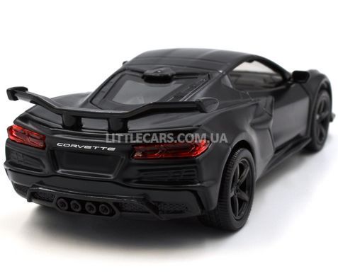 Іграшкова металева машинка Chevrolet Corvette C8 Z06 1:38 RMZ City 554077M чорний матовий 554077MBL фото