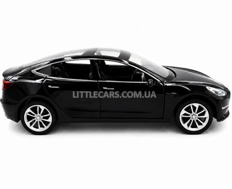 Іграшкова металева машинка Tesla Model 3 Автопром 1:23 AP7728 чорна AP7728BL фото