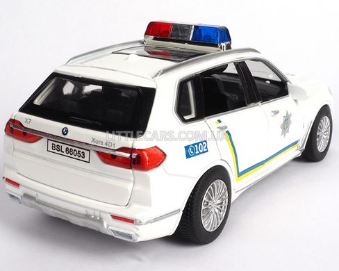 Іграшкова металева машинка Автопром 6629P BMW X7 (G07) 1:32 Поліція 6629P фото