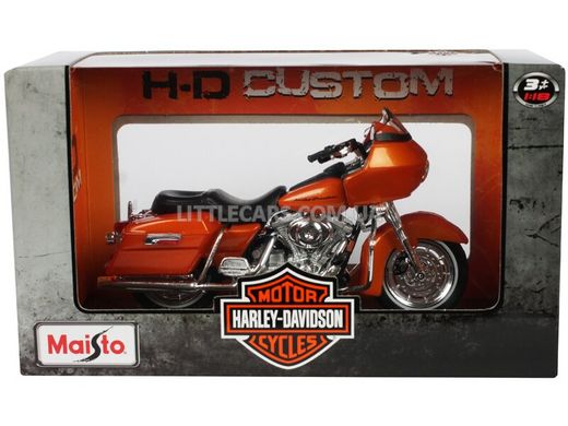 Мотоцикл Maisto Harley-Davidson 2002 FLTR Road Glide 1:18 помаранчевий 3936038 фото
