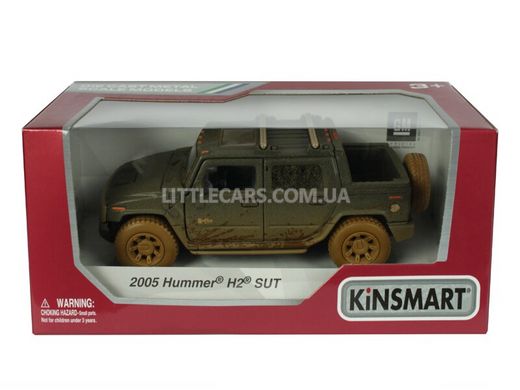 Моделька машины Kinsmart Hummer H2 SUT грязно-зеленый KT5097WYG фото