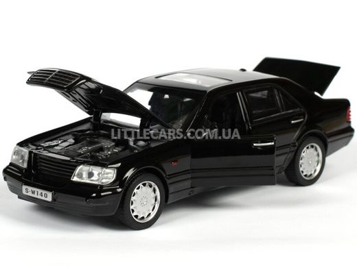 Іграшкова металева машинка Автопром Mercedes W140 1:32 черный 32014BL фото