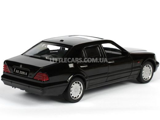 Металлическая модель машины Автопром Mercedes W140 1:32 черный 32014BL фото