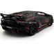 Металева модель машини Lamborghini Aventador SVJ Автопром 68472 1:32 чорна матова 68472MBL фото 5