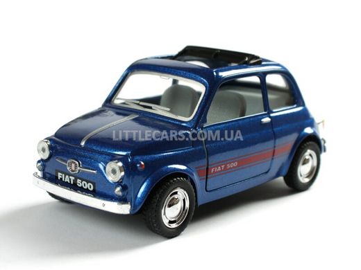 Іграшкова металева машинка Kinsmart Fiat 500 синій KT5004WB фото