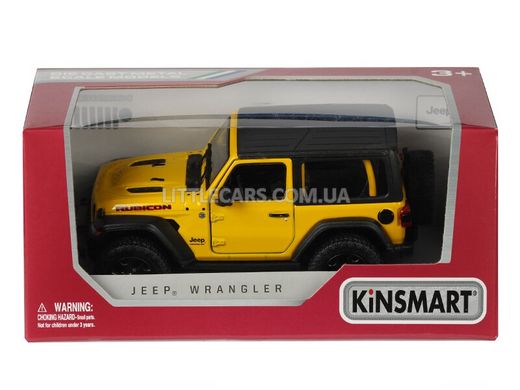 Металлическая модель машины Kinsmart Jeep Wrangler желтый KT5412WBY фото