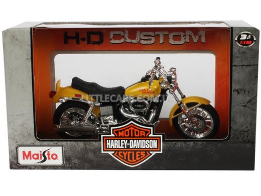 Мотоцикл Maisto Harley-Davidson 1977 FXS Low Rider 1:18 желтый 3936038Y фото