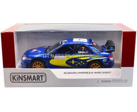 Іграшкова металева машинка Kinsmart Subaru Impreza WRC 2007 синя KT5328WB фото