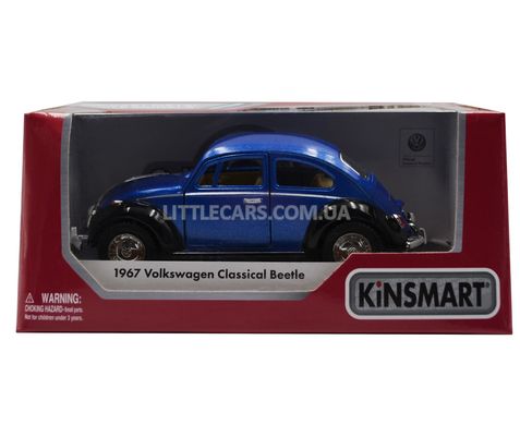 Іграшкова металева машинка Kinsmart KT5057W Volkswagen Beetle Classical 1967 чорно-синій KT5057WEB фото