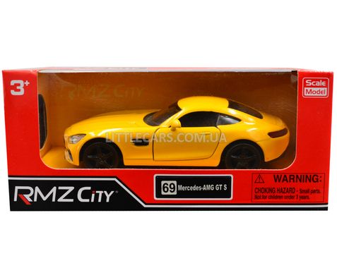 Іграшкова металева машинка Mercedes-Benz AMG GT 2017 1:38 RMZ City 554988 жовтий 554988Y фото