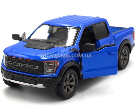 Металлическая машинка Ford F-150 Raptor 2022 1:46 Kinsmart KT5436WP синий KT5436WB фото