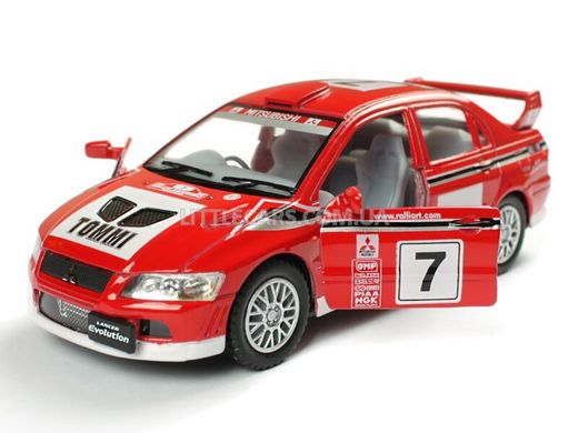 Металлическая модель машины Kinsmart Mitsubishi Lancer Evolution VII WRC красный KT5048WR фото