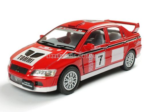 Іграшкова металева машинка Kinsmart Mitsubishi Lancer Evolution VII WRC червоний KT5048WR фото