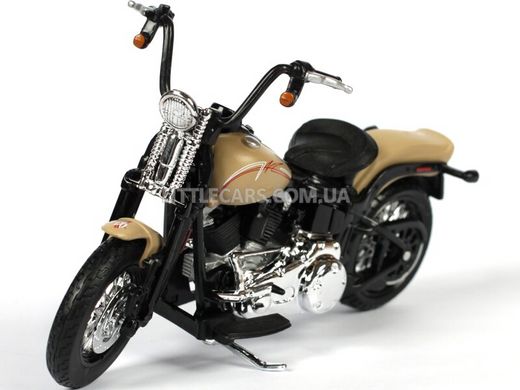 Мотоцикл Maisto Harley-Davidson 2008 FLSTSB Cross Bones 1:18 бежевый 3936038BG фото