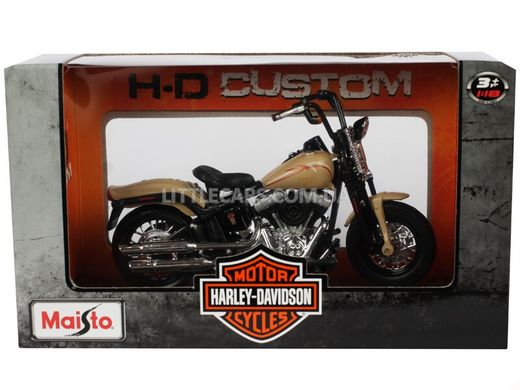 Мотоцикл Maisto Harley-Davidson 2008 FLSTSB Cross Bones 1:18 бежевий 3936038BG фото