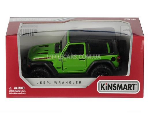 Іграшкова металева машинка Kinsmart Jeep Wrangler зелений KT5412WBGR фото