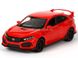 Металлическая модель машины Автопром Honda Civic Type R 1:30 красная 6606R фото 1