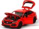 Металлическая модель машины Автопром Honda Civic Type R 1:30 красная 6606R фото 2