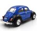 Іграшкова металева машинка Kinsmart KT5057W Volkswagen Beetle Classical 1967 чорно-синій KT5057WEB фото 3