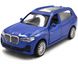 Модель машины BMW X7 Автопром 4352 1:44 синяя 4352B фото 1