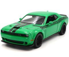 Автомодель Dodge Challenger SRT Hellcat Widebody 1:24 Автосвіт AP-1925 зелений з полосами AP-1925G фото