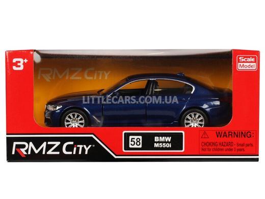 Іграшкова металева машинка RMZ City BMW M550I (G30) 2016 синя 554038B фото