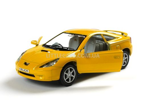 Металлическая модель машины Kinsmart Toyota Celica желтая KT5038WY фото