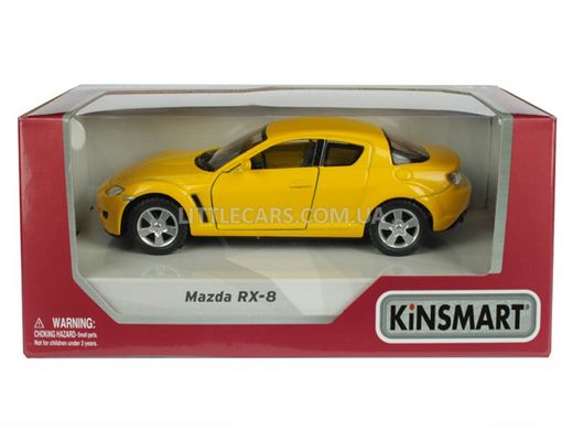 Моделька машины Kinsmart Mazda RX8 желтая KT5071WY фото