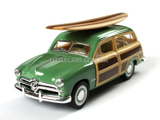 Іграшкова металева машинка Kinsmart Ford Woody wagon 1949 зелений з дошкою KT5402WS1GN фото