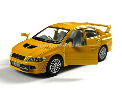 Іграшкова металева машинка Kinsmart Mitsubishi Lancer Evolution VII жовтий KT5052WY фото