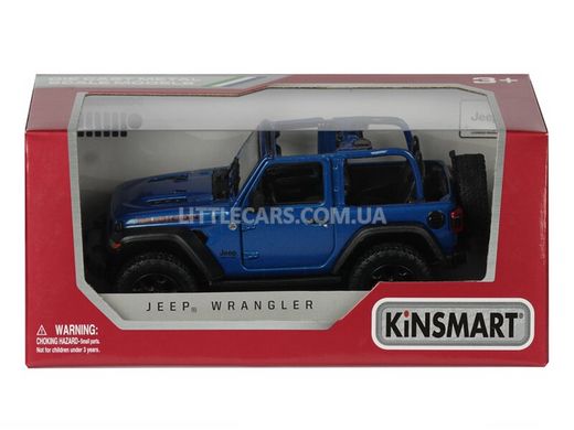 Іграшкова металева машинка Kinsmart Jeep Wrangler Cabrio синій KT5412WAB фото