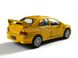 Іграшкова металева машинка Kinsmart Mitsubishi Lancer Evolution VII жовтий KT5052WY фото 3