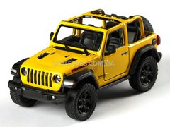 Іграшкова металева машинка Kinsmart Jeep Wrangler Cabrio жовтий KT5412WAY фото