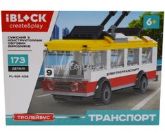 Конструктор тролейбус IBLOCK PL-921-438 серія Транспорт 173 деталі PL-921-438_3 фото