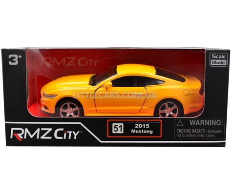 Іграшкова металева машинка Ford Mustang 2015 1:38 RMZ City 554029 жовтий матовий 554029MY фото