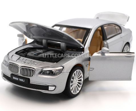 Іграшкова металева машинка BMW 7 Series F02 (760Li) 1:34 Автопром 68340 сіра 68340LG фото