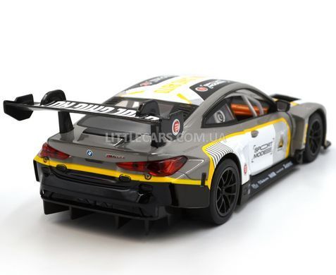 Іграшкова металева машинка BMW M4 GT3 1:24 Автопром 68282A(G) сіро-біла 68282A(G) фото