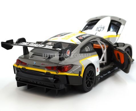 Іграшкова металева машинка BMW M4 GT3 1:24 Автопром 68282A(G) сіро-біла 68282A(G) фото