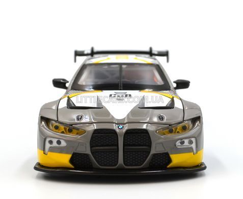 Іграшкова металева машинка BMW M4 GT3 1:24 Автопром 68282A(G) сіро-біла 68282A(G) фото