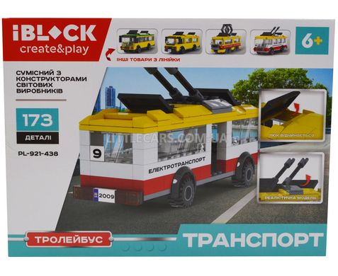 Конструктор тролейбус IBLOCK PL-921-438 серія Транспорт 173 деталі PL-921-438_3 фото